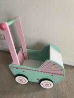 Houten poppenwagen, Kinderen en Baby's, Speelgoed | Houten speelgoed, Ophalen, Zo goed als nieuw