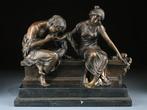 Massief bronzen beeld ' geliefden ', Antiek en Kunst, Antiek | Koper en Brons, Ophalen
