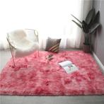 Donker Roze Rechthoekig Hoogpolig Vloerkleed / Kleed Tapijt, Verzenden, Nieuw, Rechthoekig