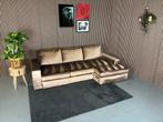 GRATIS LEVERING Velvet Loungebank Bruin 270x150 REFURBISHED, Huis en Inrichting, 250 tot 300 cm, Ophalen of Verzenden, Zo goed als nieuw