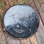 Origineel Hollandse emaille Coca Cola button, Emrec Eemnes., Reclamebord, Gebruikt, ., Ophalen of Verzenden