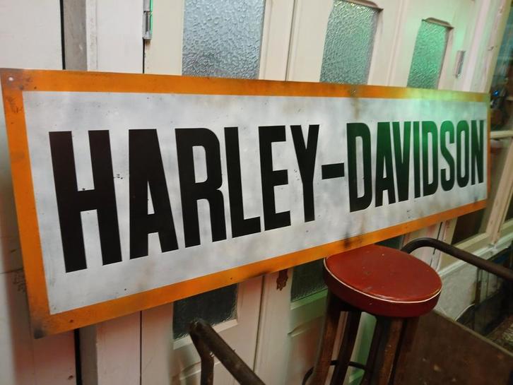 Harley-Davidson usa reclamebord, Verzamelen, Merken en Reclamevoorwerpen, Gebruikt, Reclamebord, Ophalen