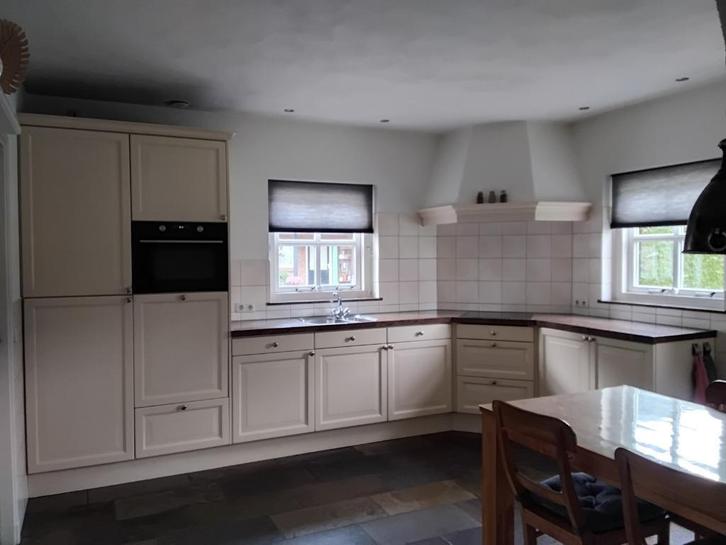 keuken, Huis en Inrichting, Keuken | Complete keukens, Gebruikt, Hoekkeuken, Crème, Overige materialen, Ophalen