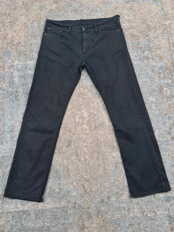 Levi's 504 W34 L32 Straight STRETCH Bronno3432 Zwart beschikbaar voor biedingen