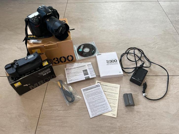 Nikon D300 met Nikon MB-D10, Audio, Tv en Foto, Fotocamera's Digitaal, Zo goed als nieuw, Spiegelreflex, Nikon, Geen optische zoom