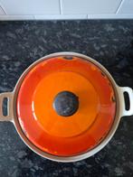 Le Creuset braadpan, Huis en Inrichting, Ophalen, Gebruikt, Gietijzer, Koekenpan of Braadpan