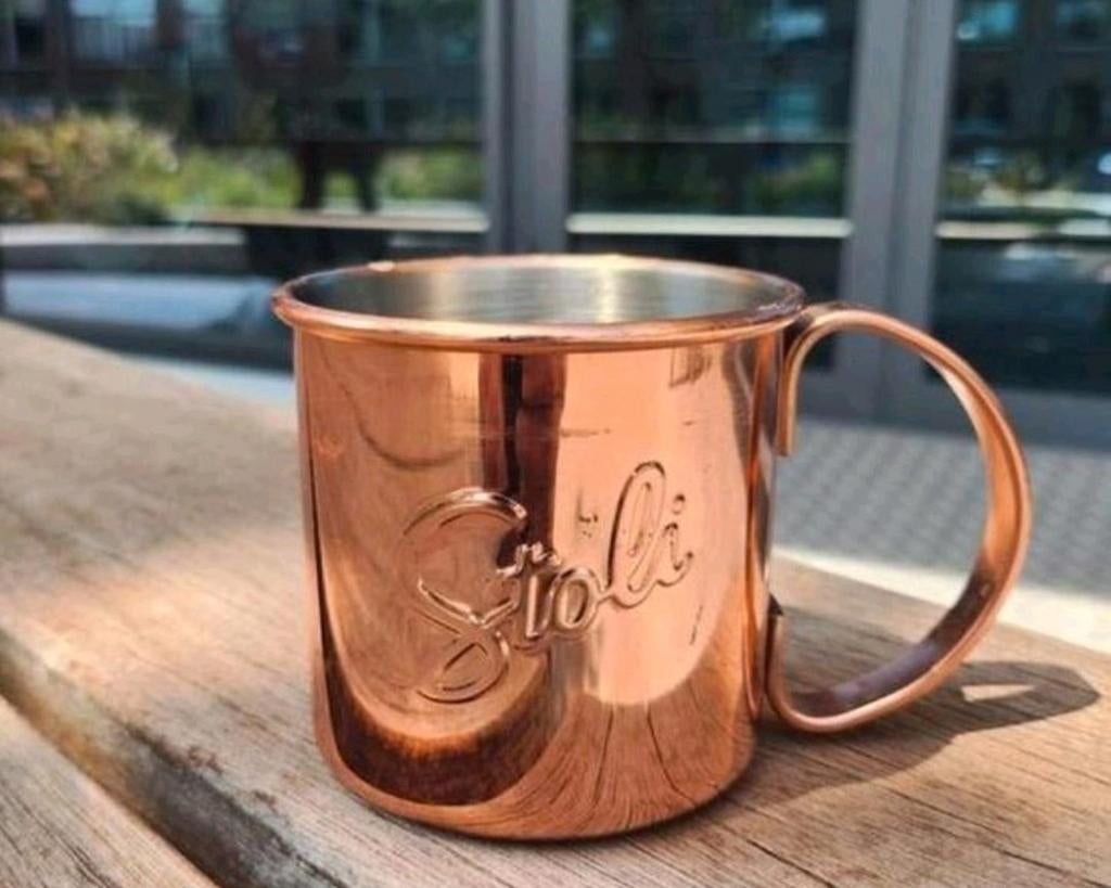 Stoli Stolichnaya Vodka Moscow Mule Copper Stainless Mug Cup, Ophalen of Verzenden, Overige stijlen