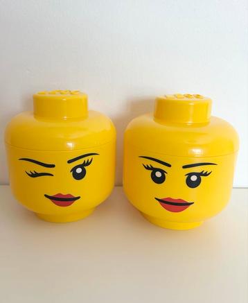 Lego Opbergdozen Hoofd Meisjes 2x mini beschikbaar voor biedingen