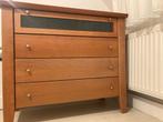Houten Ladekast met 4 Lades, Huis en Inrichting, Kasten | Ladekasten, Ophalen, Gebruikt, 50 tot 100 cm, Glas
