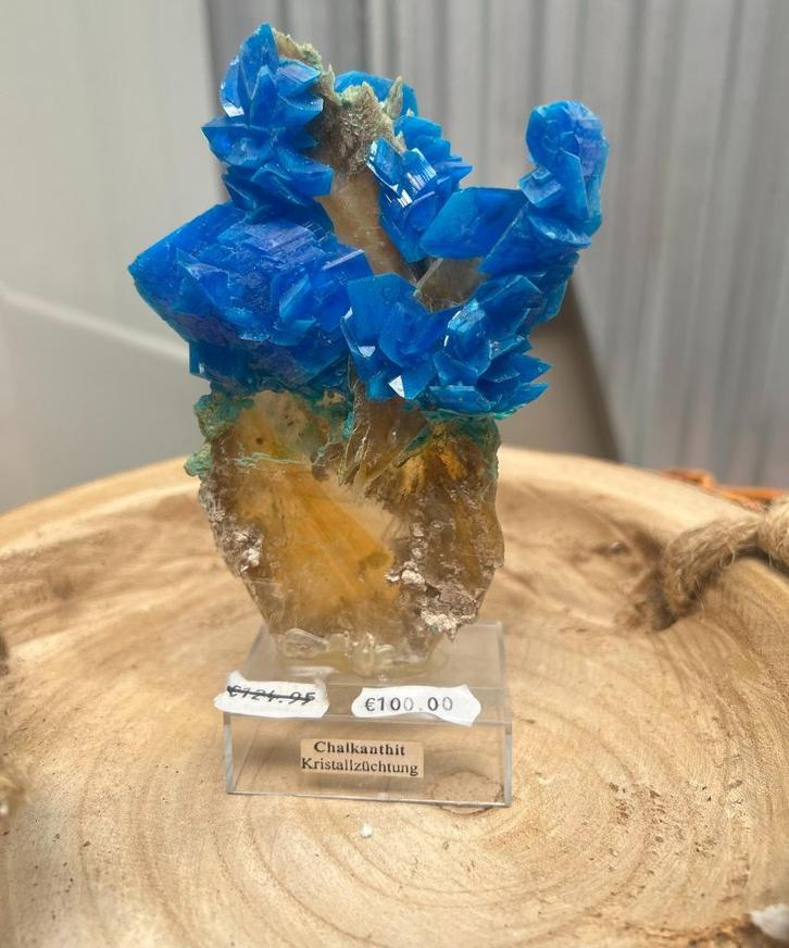 Chalkaniet van een veiling gekocht "bijzonder" € 100.00, Verzamelen, Mineralen en Fossielen, Mineraal, Ophalen of Verzenden