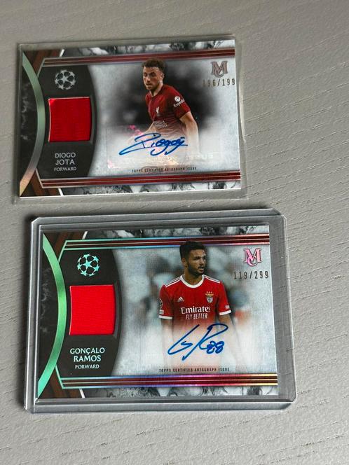 Topps Museum auto 2x . Goncalo Ramos & Diogo Jota (liverpool, Verzamelen, Sportartikelen en Voetbal, Zo goed als nieuw, Spelerskaart