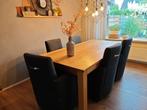 Eetkamertafel met 6 verrijdbare stoelen (set) mag ook los, Huis en Inrichting, Ophalen, Zo goed als nieuw, 4 tot 6 stoelen
