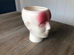 Leuk vintage bloempotje (hoofd), Tuin en Terras, Bloempotten, Gebruikt, Rond, Binnen, Ophalen of Verzenden