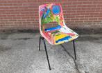 Design stoel marko jac vogels met kunst 70s 80s, Ophalen of Verzenden, Gebruikt, Eén