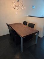 Gratis af halen, woonkamerinrichting, industriële houtlook, Ophalen, Gebruikt, 4 tot 6 stoelen