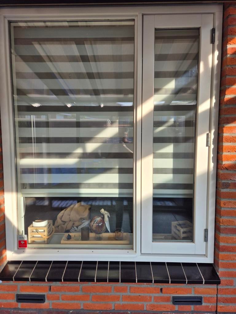 Kozijn met vastraam en openslaande raam, Doe-het-zelf en Verbouw, Kozijnen en Schuifpuien, Kunststof, Ophalen of Verzenden, Zo goed als nieuw