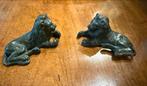 Oude / antieke Bronzen Leeuwtjes - Set van 2, Antiek en Kunst, Ophalen of Verzenden