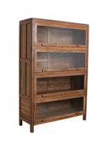 Recycled teak library 4x revolving doors cabinet, Zo goed als nieuw, Ophalen