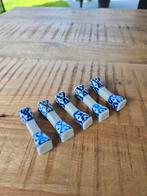 5x Chopstick houders - Delfts blauw, Ophalen of Verzenden, Zo goed als nieuw, Overige materialen, Los bestek