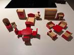 Compleet Poppenhuis Meubel Set, Ophalen of Verzenden, Gebruikt, Toebehoren