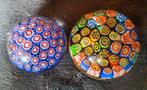 2x Millefiori presse papier., Ophalen of Verzenden