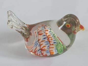 glazen vogeltje, murano, millefiori style. beschikbaar voor biedingen