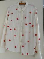 Witte blouse met bloemen - Mt S Fabienne Chapot, Kleding | Dames, Blouses en Tunieken, Ophalen of Verzenden, Zo goed als nieuw
