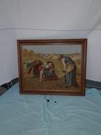 antiek oud mooi borduurde schilderij, Huis en Inrichting, Woonaccessoires | Schilderijen, Tekeningen en Foto's, Ophalen of Verzenden