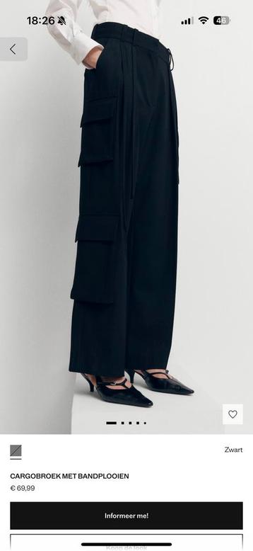 Mango zwarte pantalon cargo model 38 nieuw beschikbaar voor biedingen