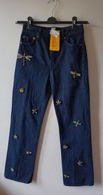 H&M Spijkerbroekje met strass applicaties maat 34, H&M, Zo goed als nieuw, W27 (confectie 34) of kleiner, Verzenden