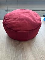 1 x Meditatiekussen rond 30x13cm bordeaux, Ophalen of Verzenden, Zo goed als nieuw