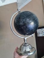 Vintage Wereldbol met Zilveren Voet, Ophalen of Verzenden, Gebruikt