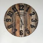 Grote Wandklok Houtlook - 1 Meter Diameter, Huis en Inrichting, Ophalen of Verzenden, Zo goed als nieuw, Analoog, Wandklok