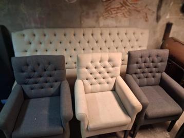 Landelijke Eetkamerbank met 3 Stoelen beschikbaar voor biedingen