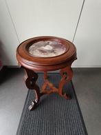 Unieke antieke piëdestal, plantentafel, sidetable, haltafel, Ophalen, 25 tot 50 cm, Rechthoekig, 50 tot 100 cm