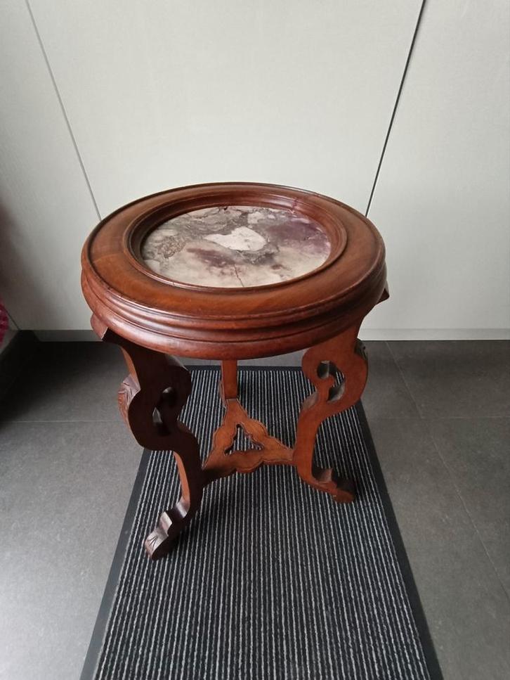 Unieke antieke piëdestal, plantentafel, sidetable, haltafel, Huis en Inrichting, Tafels | Sidetables, 25 tot 50 cm, 50 tot 100 cm