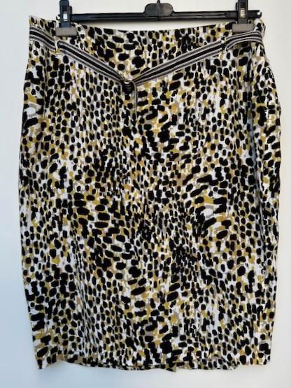 NIEUW Claudia Strater rok leo zwart wit geel 44, Kleding | Dames, Rokken, Nieuw, Maat 42/44 (L), Overige kleuren, Onder de knie