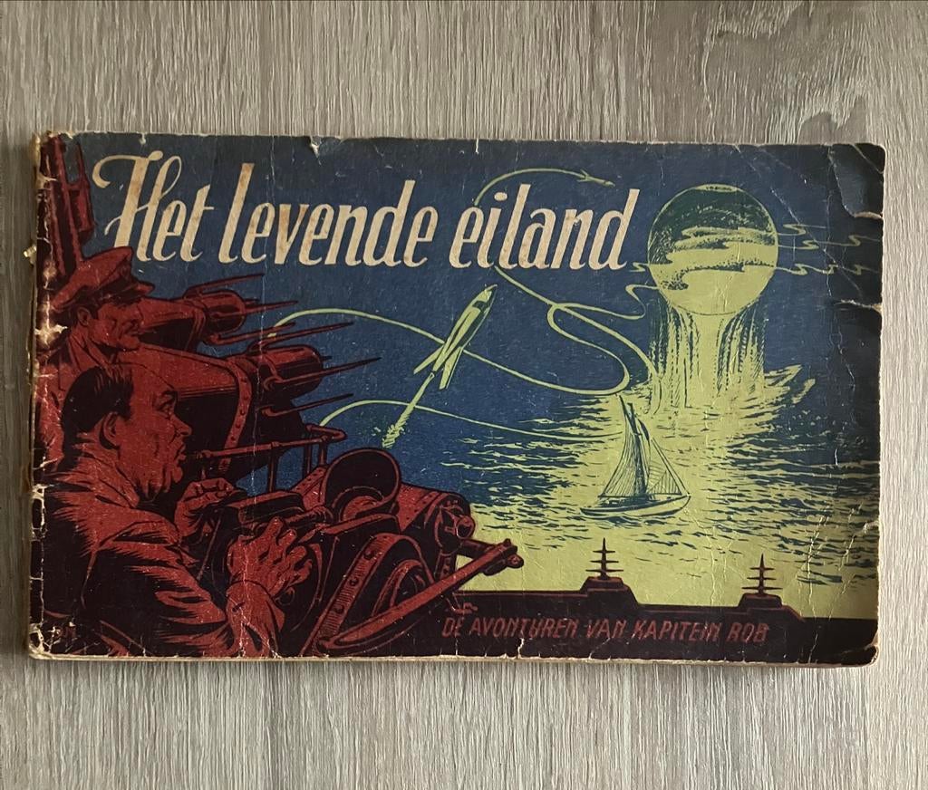 Kapitein Rob - Het levende eiland (1949), Eén stripboek, Ophalen of Verzenden, Gelezen