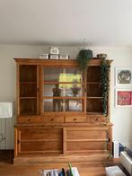 mooie teakhouten buffetkast, Huis en Inrichting, Kasten | Buffetkasten, Ophalen, Glas, 200 cm of meer, Zo goed als nieuw
