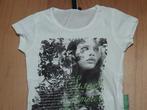 D-ZINE / PERSIVAL wit t-shirt met opdruk van meisje / bloem, Gebruikt, Meisje, D-Zine, Ophalen of Verzenden