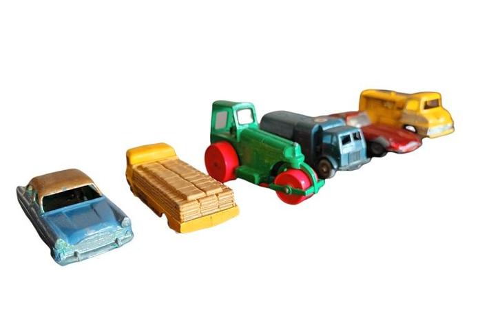 lot van 6 Matchbox Lesney auto's, Antiek en Kunst, Antiek | Speelgoed, Ophalen of Verzenden