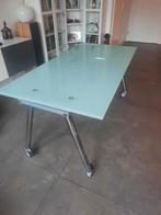 Gratis matglazen bureautafel, Huis en Inrichting, Ophalen, Gebruikt, 50 tot 75 cm, 50 tot 100 cm