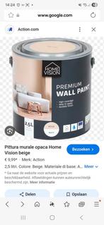 Gezocht: Home Vision Muurverf Beige 2.5L, Doe-het-zelf en Verbouw, Verf, Beits en Lak, Beige, Nieuw, Ophalen of Verzenden, Verf