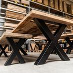 Tafelpoot - metaal - A, U, X en meer - poedercoat zwart