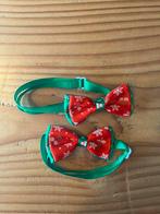 Kerst Katten halsbandje met strik - 2 stuks, Ophalen of Verzenden, Zo goed als nieuw, Overige kleuren