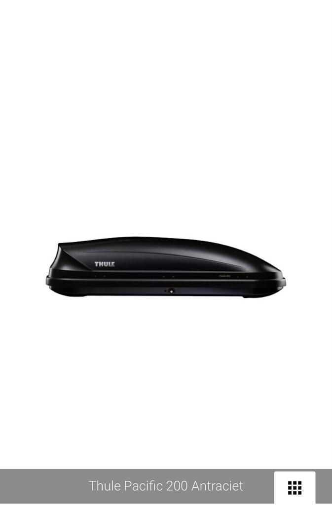TE HUUR! Thule Pacific 200 Dakkoffer - Antraciet, Auto diversen, Dakkoffers, Nieuw, Ophalen