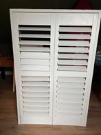 Witte houten shutters op maat - (99,3 x 153,3), Huis en Inrichting, Ophalen, Zo goed als nieuw, Wit