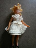 Antieke vintage popje met blond haar en blauwe ogen, Ophalen of Verzenden, Gebruikt, Pop