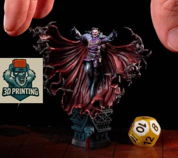 3D-geprinte Vampier  Dungeons & Dragons beschikbaar voor biedingen