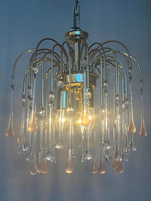 3 stuks vintage murano teardrop kroonluchters hanglampen, Huis en Inrichting, Lampen | Kroonluchters, Ophalen of Verzenden